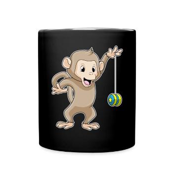 Monkey Yo-Yo - Full Colour Mug - black - Front