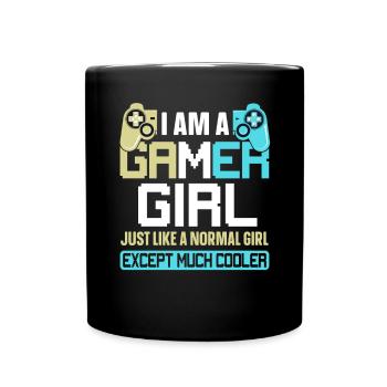 Gamer Fille - Mug uni - noir - Devant