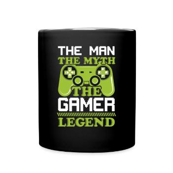 Man Myth Gamer - Tasse einfarbig - Schwarz - Vorne