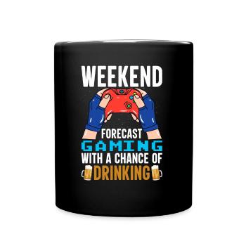 Joueur de jeu battement de coeur pari jouer joueur - Mug uni - noir - Devant