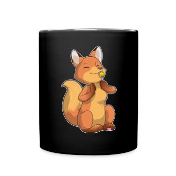 Fuchs Lutscher - Tasse einfarbig - Schwarz - Vorne