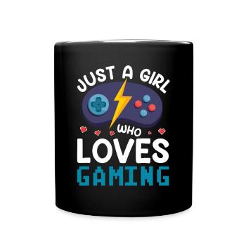 Jeu de jeu de femme joueuse - Mug uni - noir - Devant