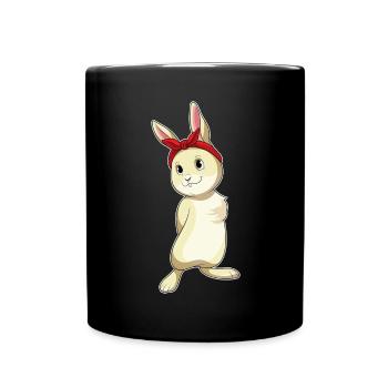 Bunny Hair Bow - Full Colour Mug - black - Front