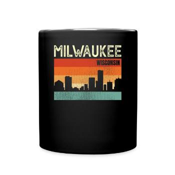 Milwaukee Wisconsin - Tasse einfarbig - Schwarz - Vorne