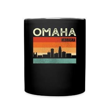 Omaha Nebraska - Full Colour Mug - black - Front