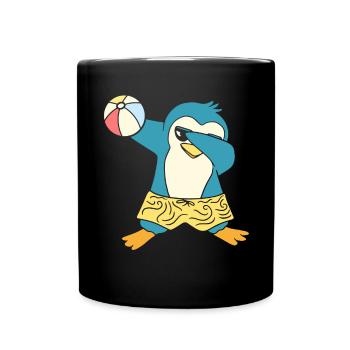 Penguin Pool Party Aufblasbarer Kugel Wasserball - Tasse einfarbig - Schwarz - Vorne
