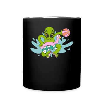 Alien Believer Aufblasbare Kugel Squad Wasserball - Tasse einfarbig - Schwarz - Vorne