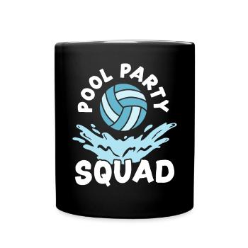 Pool Party Squad Aufblasbarer Kugel-Wasserball - Tasse einfarbig - Schwarz - Vorne