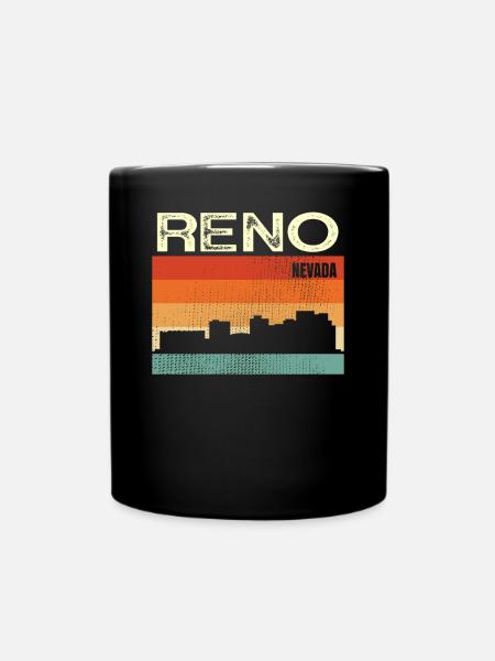 Reno Nevada - Tasse einfarbig - Schwarz