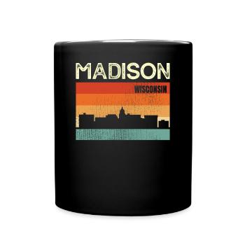 Madison Wisconsin - Tasse einfarbig - Schwarz - Vorne