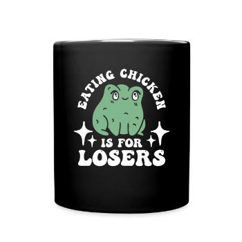 Chicken Food Is For Looser Frog Catcher - Full Colour Mug - black - Front