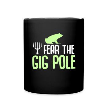 Peur Les grenouilles de la perche attrapent les chasseurs de grenouilles - Mug uni - noir - Devant