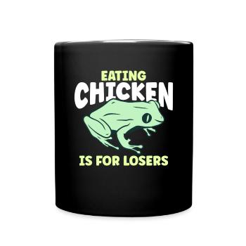 Chicken Food Is For Looser Frog Catcher - Full Colour Mug - black - Front