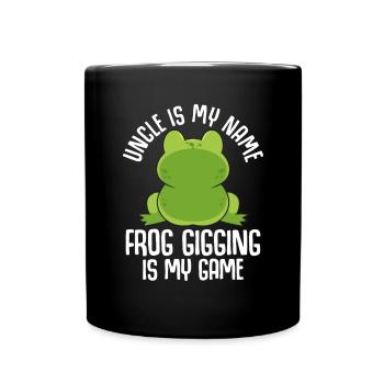 Oncle est mon nom Frogs Catch my game - Mug uni - noir - Devant