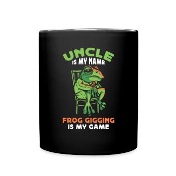Oncle est mon nom Frogs Catch my game - Mug uni - noir - Devant