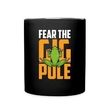 Peur Les grenouilles de la perche attrapent les chasseurs de grenouilles - Mug uni - noir - Devant
