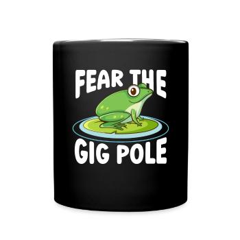 Peur Les grenouilles de la perche attrapent les chasseurs de grenouilles - Mug uni - noir - Devant