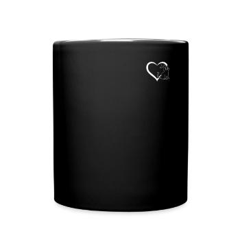 Cat Heart - Cat Owner - Full Colour Mug - black - Front