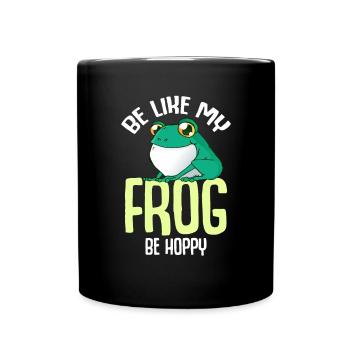 Soyez comme ma grenouille Soyez Hoppy Frog Catcher - Mug uni - noir - Devant