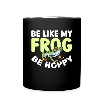 Sei Wie Mein Frosch Be Hoppy Froschfänger - Tasse einfarbig - Schwarz - Vorne