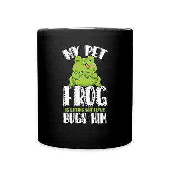 My frog is whatever bugs him - Full Colour Mug - black - Front