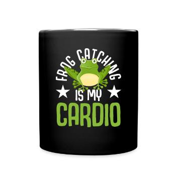 La chasse aux grenouilles est mon chasseur de grenouilles cardio - Mug uni - noir - Devant