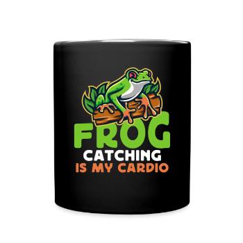 La chasse aux grenouilles est mon chasseur de grenouilles cardio - Mug uni - noir - Devant