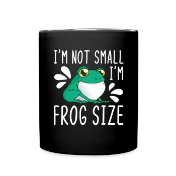 Je ne suis pas petit, je suis de la taille d’une grenouille - Mug uni - noir - Devant