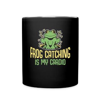 La chasse aux grenouilles est mon chasseur de grenouilles cardio - Mug uni - noir - Devant