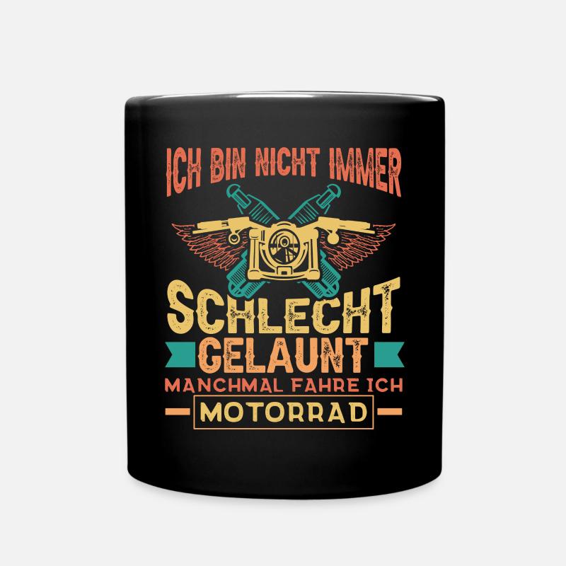Motorrad Motorradfahren Motorradfahrer - Tasse einfarbig - Schwarz