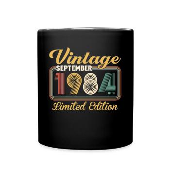 Vintage Septembre 1984 Édition Limitée Anniversaire - Mug uni - noir - Devant