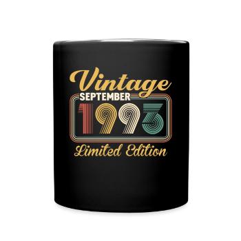 Vintage Septembre 1993 Édition Limitée Anniversaire - Mug uni - noir - Devant