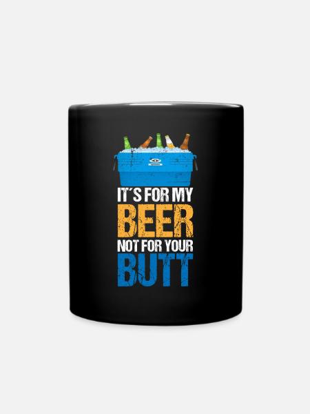 Bier Camping Spruch - Tasse einfarbig - Schwarz