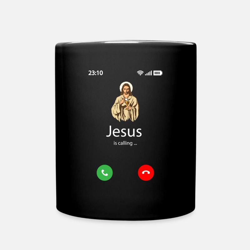 Jésus appelle - Mug uni - noir
