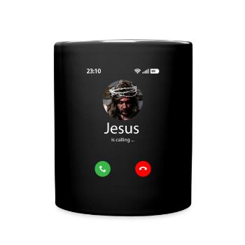 Jésus appelle - Mug uni - noir - Devant