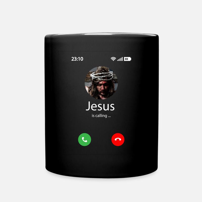 Jésus appelle - Mug uni - noir