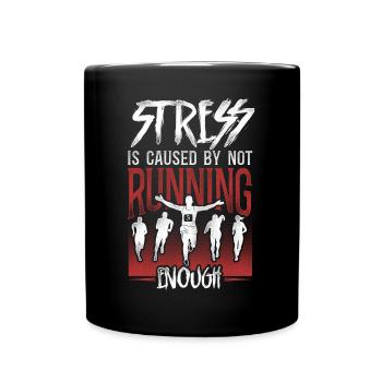 Running Runner Half Marathon - Tasse einfarbig - Schwarz - Vorne
