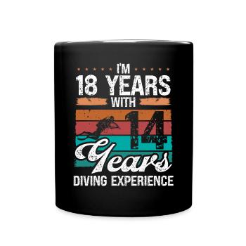 32 Birthday Idea Scuba Diving 32 Year Old Diver - Tasse einfarbig - Schwarz - Vorne