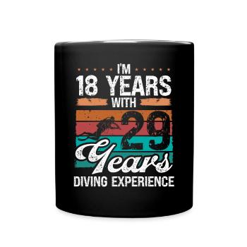 47 Birthday Idea Scuba Diving 47 Year Old Diver - Tasse einfarbig - Schwarz - Vorne