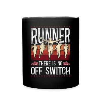 Running Runner Half Marathon - Tasse einfarbig - Schwarz - Vorne