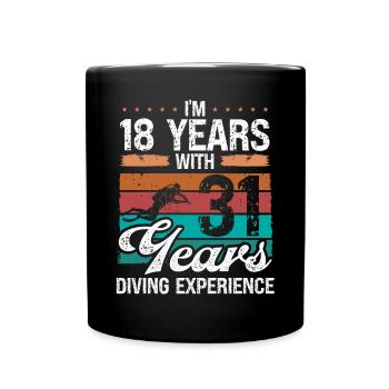 49 Birthday Idea Scuba Diving 49 Year Old Diver - Tasse einfarbig - Schwarz - Vorne