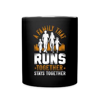 Running Runner Half Marathon - Full Colour Mug - black - Front