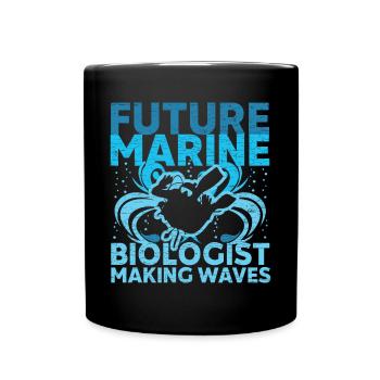 Meeresbiologie Marine Biologist Meeresbiologie - Tasse einfarbig - Schwarz - Vorne