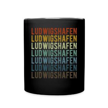 Ludwigshafen City Retro Vintage - Full Colour Mug - black - Front