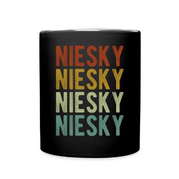 Niesky Stadt Retro Vintage - Tasse einfarbig - Schwarz - Vorne
