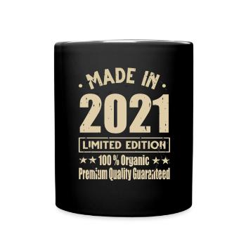 Fabriqué en 2021 Vintage Retro Limited Edition - Mug uni - noir - Devant
