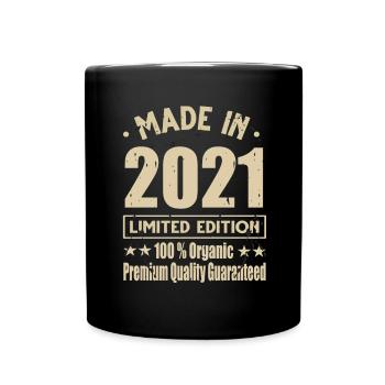 Fabriqué en 2021 Vintage Retro Limited Edition - Mug uni - noir - Devant