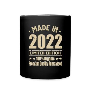 Made in 2022 Vintage Retro Limited Edition - Tasse einfarbig - Schwarz - Vorne