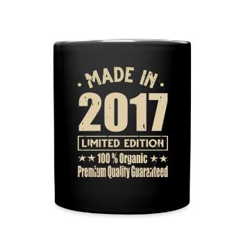 Made in 2017 Vintage Retro Limited Edition - Full Colour Mug - black - Front