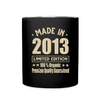 Made in 2013 Vintage Retro Limited Edition - Full Colour Mug - black - Front